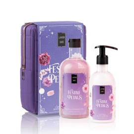 Lavish Care XMAS PROMO2025 Festive Petals με Bath & Shower Gel 500ml & Glitter Body Lotion 300ml & ΔΩΡΟ Νεσεσέρ