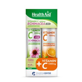 Health Aid Echinacea, Vitamin C 1000mg, Zinc & Vitamin C 1000mg 2x20tabs Αναβράζοντα