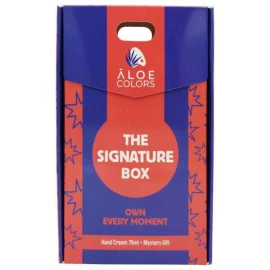 Aloe Colors КОЛЕДНА ПРОМОЦИЯ 2025 Signature Box с крем за ръце Хидратиращ крем за ръце 75 мл и мистериозен подарък