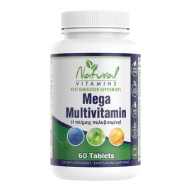 Natural Vitamins Mega Multivitamins Ενισχυμένη Φόρμουλα Πολυβιταμινών 60tabs