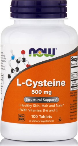 Now Foods L-Cysteine Κυστεϊνη 500mg 100tabs