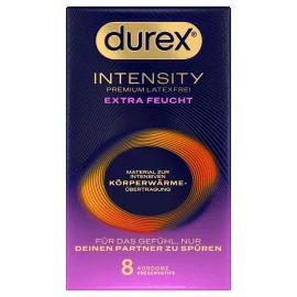 Durex Intensity Extra Lube, Екстра тънки презервативи без латекс с допълнителен лубрикант 12 броя