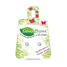Farma Bijoux Υποαλλεργικά Σκουλαρίκια Κρύσταλλα Στρογγυλά 4.1mm 26C01 1 Ζευγάρι