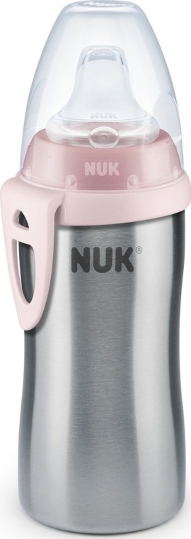 Nuk Active Cup από Ανοξείδωτο Ατσάλι Ροζ 12m+ 215ml 10.525.942