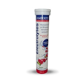 Lamberts Electrolytes, Ηλεκτρολύτες με Βιταμίνες, Μέταλλα & Δεξτρόζη, Βατόμουρο 13tabs Αναβράζοντα