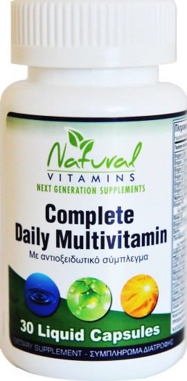 Natural Vitamins Complete Daily Multivitamin Φόρμουλα Βιταμινών & Αντιοξειδωτικών 30caps