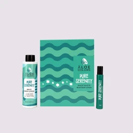 Aloe+ Colors ПРОМО 2024 Подаръчен комплект Pure Serenity с парфюм 10 мл и млечен лосион за тяло 150 мл
