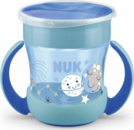 Nuk Evolution Mini Magic Cup Night Ποτηράκι με Χείλος και Καπάκι Μπλε 6m+ 160ml 10.751.352