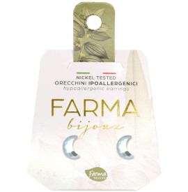 Farma Bijoux Υποαλλεργικά Σκουλαρίκια Κρυσταλλένια Μισοφέγγαρα 8χ5mm 1 Ζεύγος BE170C01