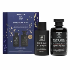 Apivita ПРОМО 2023 Boys Boys Boys с тоалетна вода с кедър и кардамон 100 мл и шампоан-душ гел с кардамон и прополис 250 мл