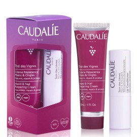 Caudalie PROMO The des Vignes Hand & Nail & Lip Conditioner Κρέμα Χεριών 30ml & Ενυδατικό Στικ Ενυδάτωσης Χειλιών 4.5gr