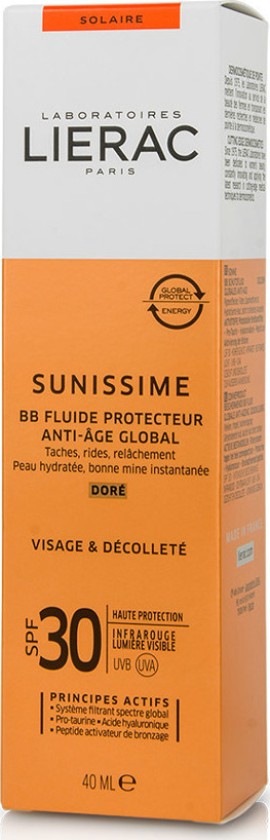Lierac Sunissime BB Fluid Anti Age Global Golden Αντηλιακή Κρέμα Προσώπου SPF30 με Χρώμα 40ml