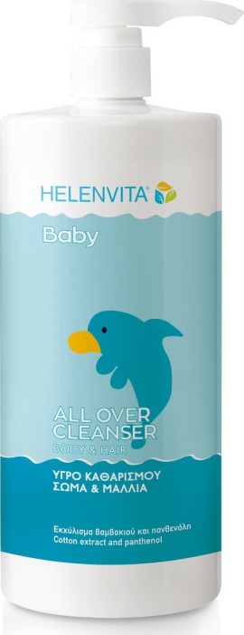 Helenvita Baby All Over Cleanser Βρεφικό Αφρόλουτρο με Αντλία για Σώμα και Μαλλιά 1000ml