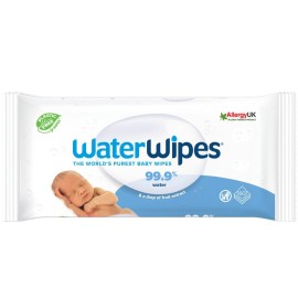 WaterWipes Bio 100% Βιοδιασπώμενα Άοσμα Μωρομάντηλα με 99,9% Νερό, 60 τμχ