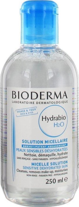 Bioderma Hydrabio H2O Moisturizing Make-up Removing Micelle Solution Καθαριστικό & Ενυδατικό Διάλυμα για Ξηρό Ευαίσθητο Δέρμα 250ml