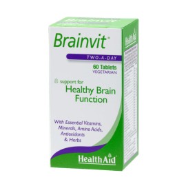 Health Aid Brainvit Φόρμουλα για την Ενίσχυση της Εγκεφαλικής Λειτουργίας και Μνήμης 60tabs