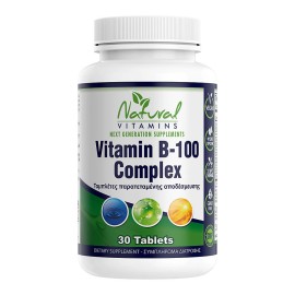 Natural Vitamins B-100 Complex 30tabs