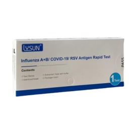 Lysun Influenza A+B / Covid-19 / RSV Διαγνωστικό Τεστ Ταχείας Ανίχνευσης Αντιγόνων Covid-19, RSV & Γρίπης A,B με Ρινικό Δείγμα