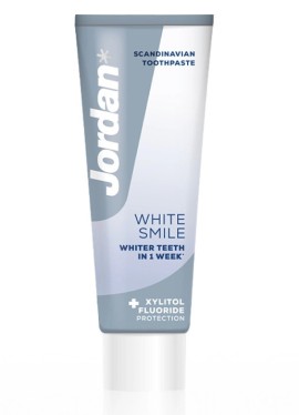 Jordan White Smile Xylitol & Fluoride Protection Toothpaste Φθοριούχος Λευκαντική Οδοντόκρεμα 75ml