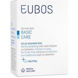 Eubos Blue Solid Washing Bar Πλάκα Σαπουνιού για Καθαρισμό Προσώπου - Σώματος 125gr