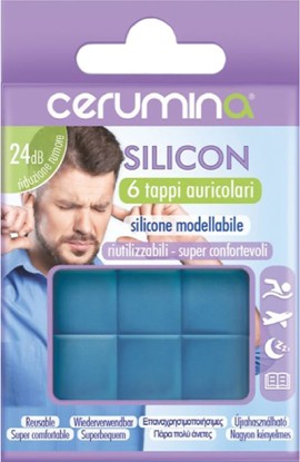 Cerumina Ωτοασπίδες Σιλικόνης 6τμχ σε Μπλε Χρώμα