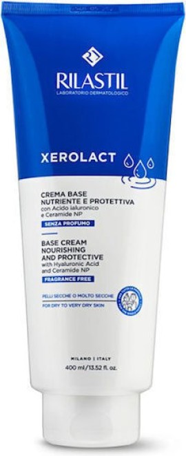 Rilastil Xerolact Base Cream Ενυδατική Κρέμα Για Πρόσωπο & Σώμα, 400ml