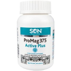 Science Of Nature SON ProMag 375 Active Plus, Συμπλήρωμα Μαγνησίου 4 Μορφών με Βιταμίνες Β6 & D3 60tabs