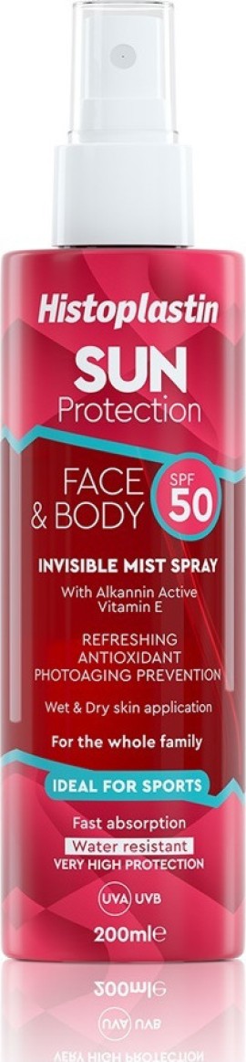 Histoplastin Sun Protection Invisible Mist Spray Face & Body SPF50 200ml