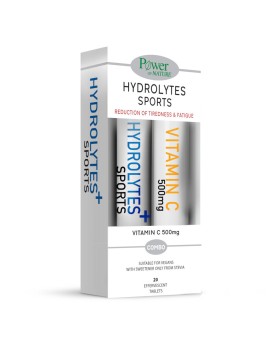 Power Health Hydrolytes Sports με Stevia και Vitamin C 500mg 2χ20tabs Αναβράζοντα