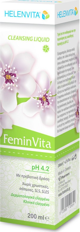 Helenvita Feminvita Cleansing Liquid pH4,2 Υγρό Καθαρισμού για την Ευαίσθητη Περιοχή 200ml