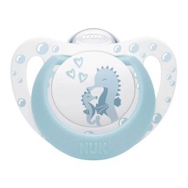 Nuk First Choice Ορθοδοντική Πιπίλα Σιλικόνης 0-6m Ιππόκαμπος - Γαλάζιο 1τμχ 10.175.383