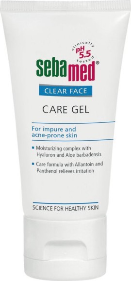 Sebamed Clear Face Gel, Ενυδατικό & Ρυθμιστικό Gel Προσώπου κατά της Ακμής με Υαλουρονικό Οξύ & Aloe Vera 50ml