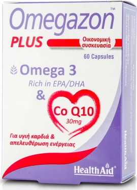 Health Aid Omegazon PLUS формула с подобрени омега-3 мастни киселини 60 капсули