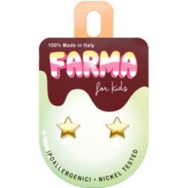 Farma Bijoux Kids Υποαλλεργικά Σκουλαρίκια Αστεράκια Χρυσά 1 ζεύγος G987