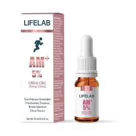 Tikun Lifelab AM+ 5% CBD & CBG Συμπλήρωμα Κάνναβης για Ισορροπία, Ευεξία, Τόνωση, Ενεργητικότητα 10ml