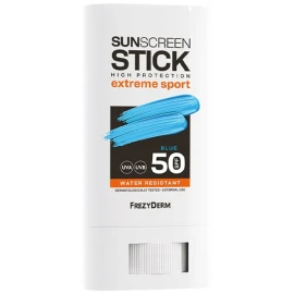 Frezyderm Слънцезащитен стик Extreme Sport Blue SPF50, Слънцезащитен стик с висока защита и цветен индикатор 20 мл