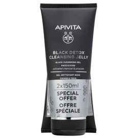Apivita PROMO 2025 Black detox Cleansing Jelly Face & Eyes 2x150ml