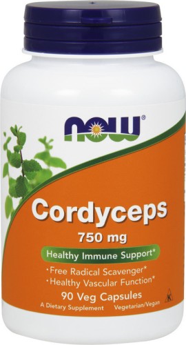 Now Cordyceps Organic 750mg 90caps