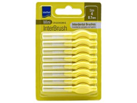 INTERMED Mini Ergonomic Interbrush Μεσοδόντια Βουρτσάκια 0.7mm Size4  8τμχ