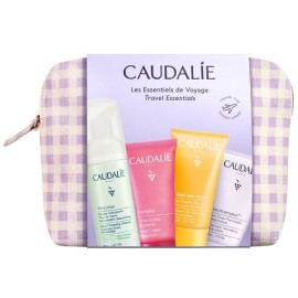 Caudalie Summer Travel Set με Καθαριστικό Προσώπου 50ml, Αφρόλουτρο Σώματος 30ml, Ενυδατική Λόσιόν Σώματος 30ml, Ενυδατική Κρέμα 15ml & Δώρο Νεσεσέρ