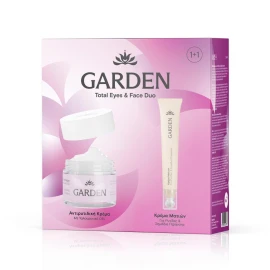 GARDEN Total Eyes & Face Duo с крем против бръчки с хиалуронова киселина 50 мл + крем за очи с пептид и метален апликатор 20 мл