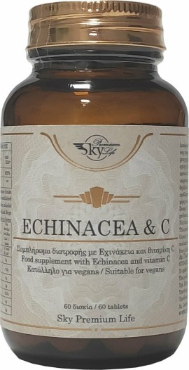 Sky Premium Life Echinacea & C για την Ενίσχυση του Ανοσοποιητικού 500mg 60tabs