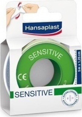 Hansaplast Αυτοκόλλητη Επιδεσμική Ταινία Sensitive 1,25cmx5m