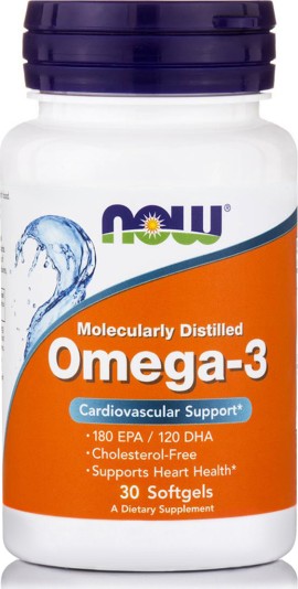 Now Omega 3 Molecularly Distilled 1000mg 30caps