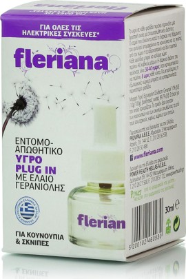 Fleriana Plug in Ανταλλακτικό Υγρό Χώρου για Κουνούπια 30ml