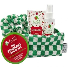 Aloe Colors XMAS PROMO 2025 Kourabies Cosmetic Bag με Body Butter 100ml, Hair & Body Mist 150ml & ΔΩΡΟ Scrunchie