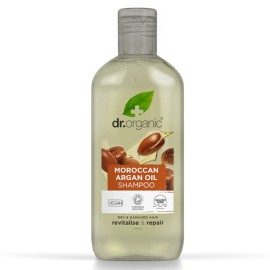 Dr.Organic Shampoo Moroccan Argan Oil, Σαμπουάν Αναδόμησης, Θρέψης & Ενυδάτωσης 265ml