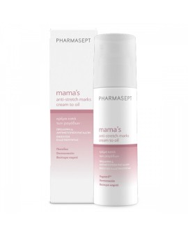 Pharmasept Mamas anti-stretch marks cream to oil, Κρέμα κατά των Ραγάδων Εγκυμοσύνης 150ml