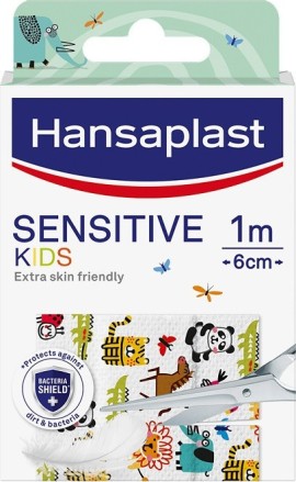 Hansaplast Sensitive Kids 1m x 6cm Αυτοκόλλητο Επίθεμα 1τμχ