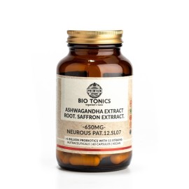 Bio Tonics Ashwagandha Extract 650mg, Εκχύλισμα Ασβαγκάνθας, Κρόκου & Ροδιόλας 60 φυτικές κάψουλες